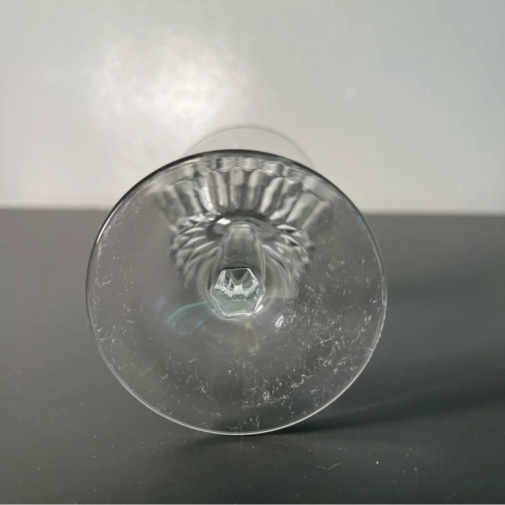 Small Crystal Wine Glass Goblet Clear Glass Stemmed - Picture 7 of 7